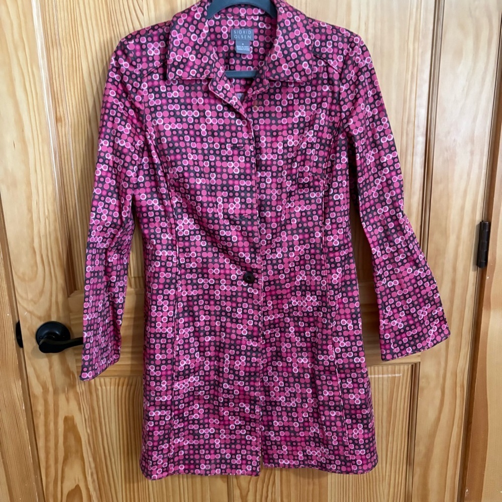 SIGRID OLSEN Geometric Circles Raincoat